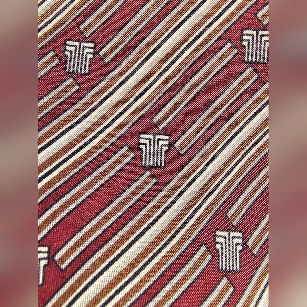 👔 New Vintage Signed Lining LANVIN Paris Luxury 100% Silk Tie by - Picture 5 of 5